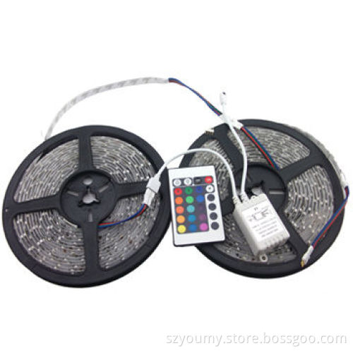 SMD 3528 300 LEDs RGB LED flexible strip light water-resistant IP65 and 2 year warranty